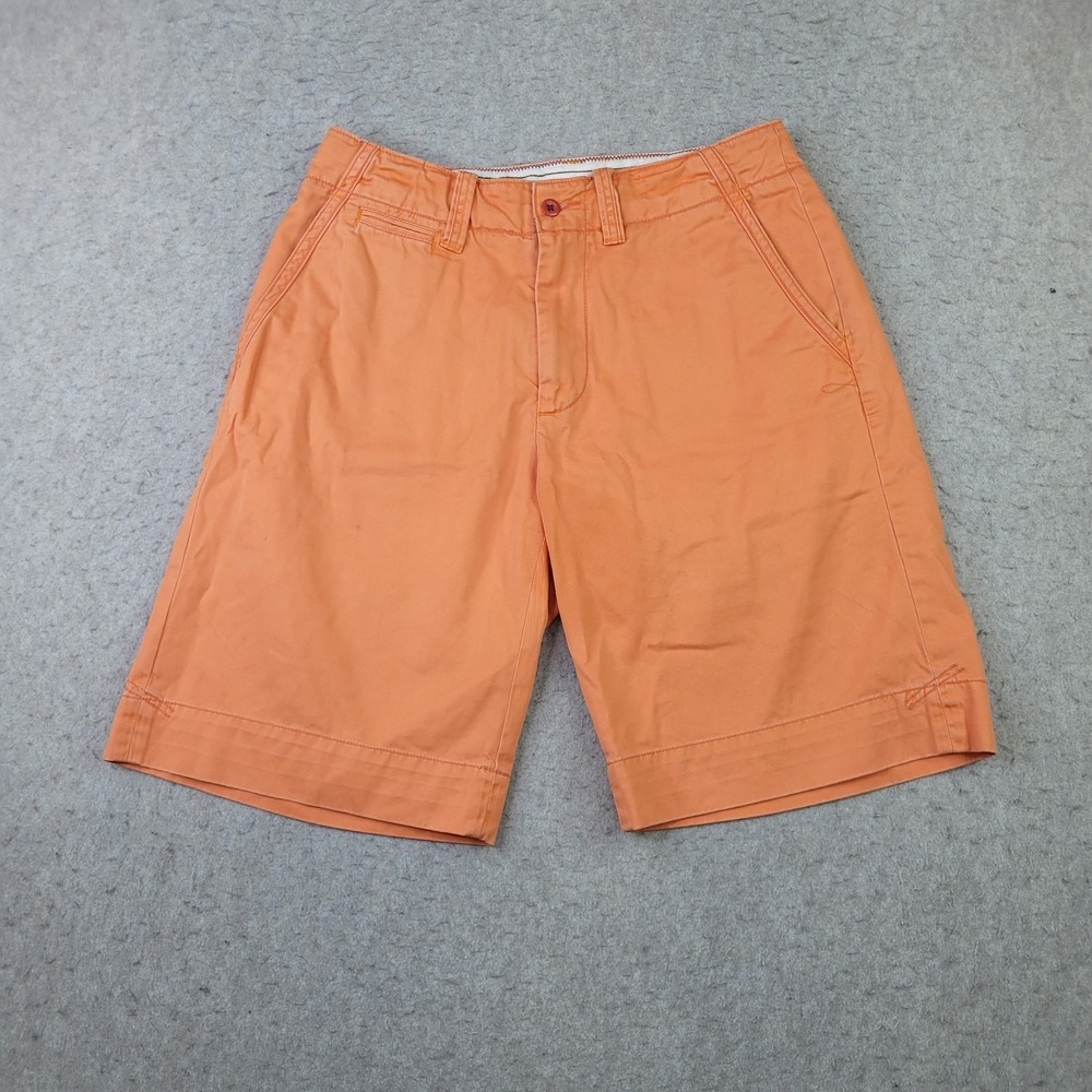 Polo Ralph Lauren Chino Shorts‎ Mens 31 Orange 10" Ins Preppy Cotton Flat Front